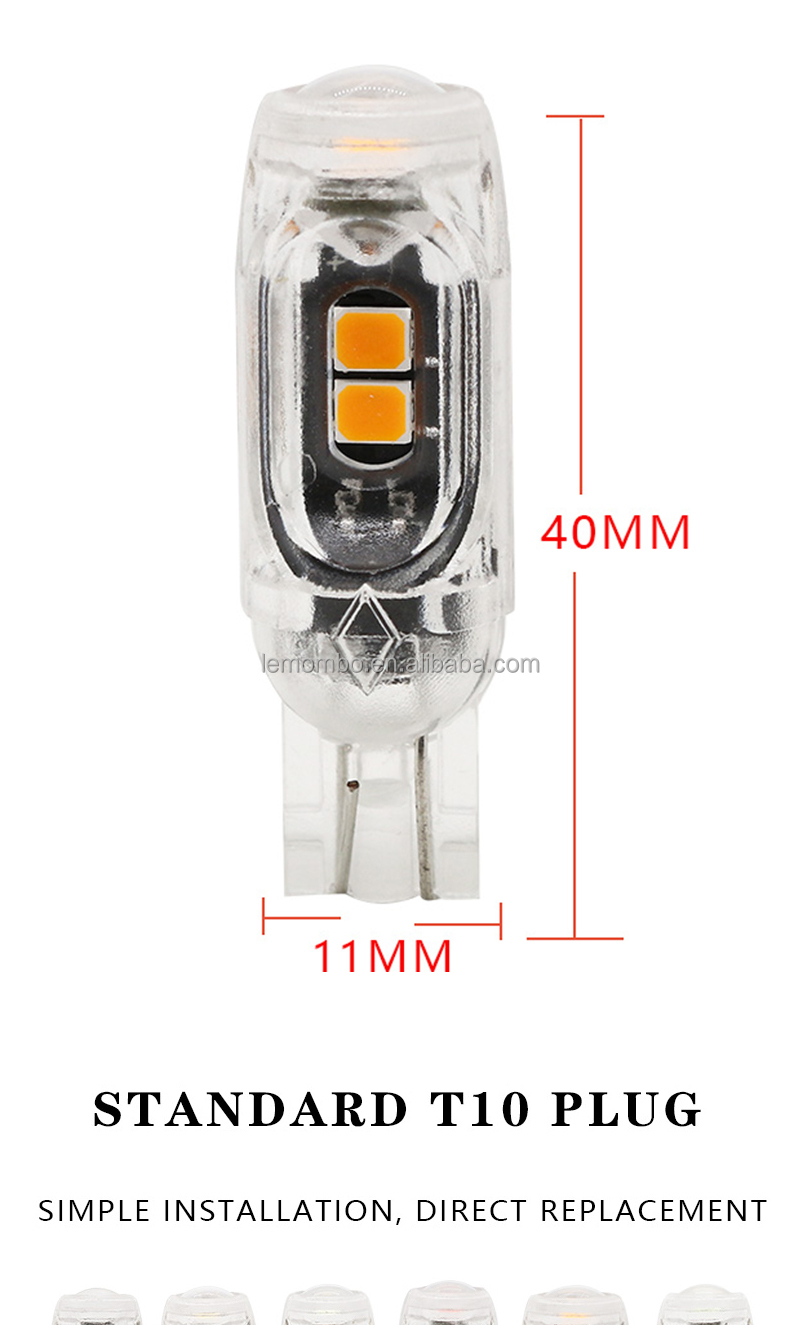 LED High Brightness Automotive LED Light Bulbs T10 3030 5SMD Canbus License Plate Light Car Sidelamp