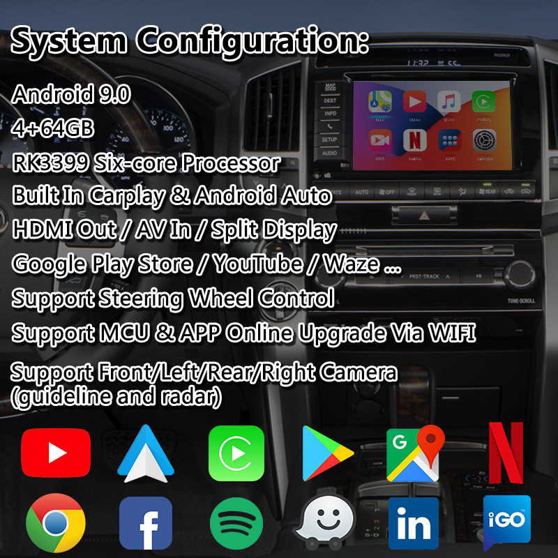 Lsailt Android Video Interface for Toyota Land Cruiser 200 V8 LC200 2012-2015