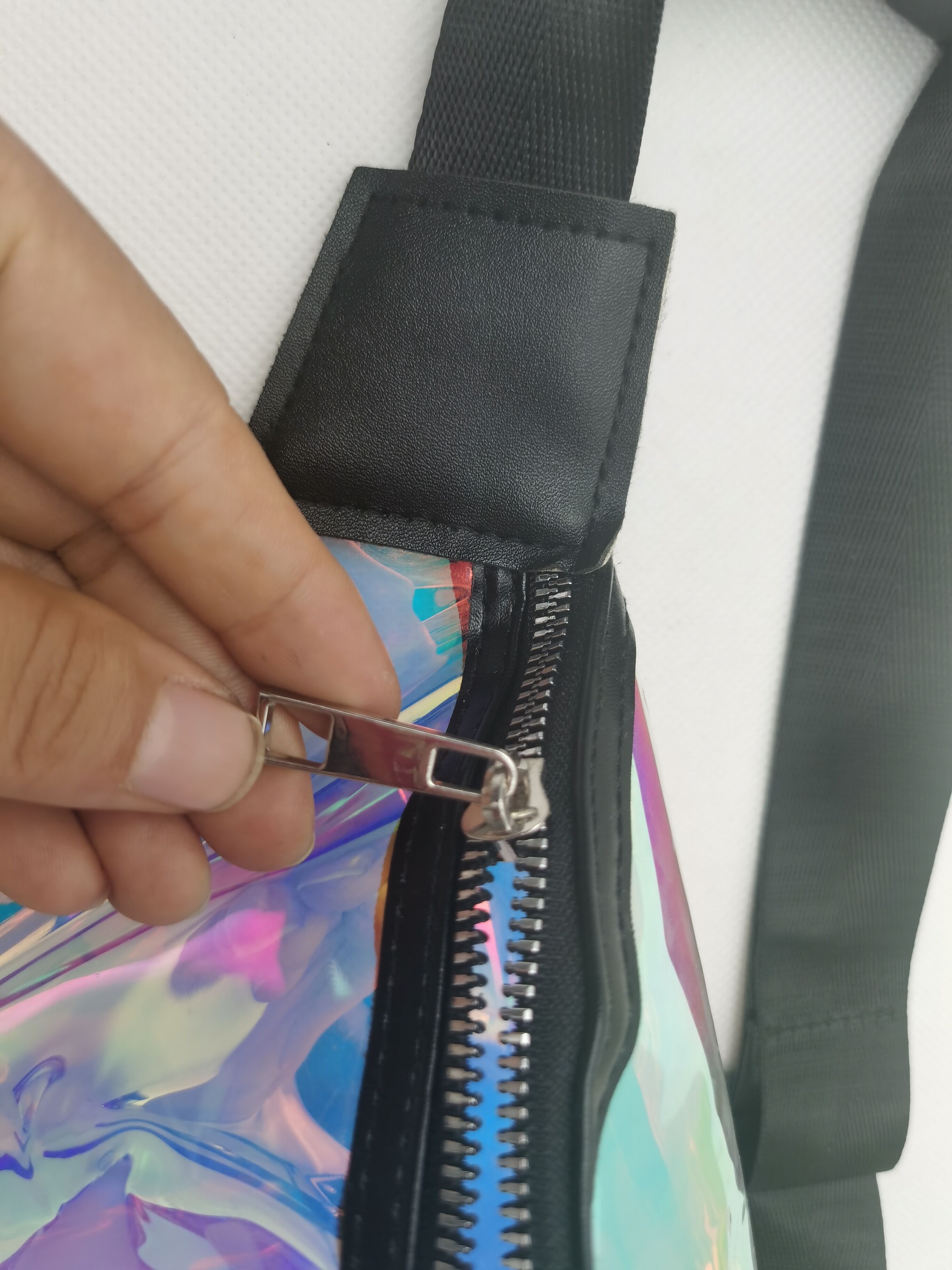 Transparent PVC Bum Bag Fashion Reflective Waist Bags Holographic Laser Fanny Pack