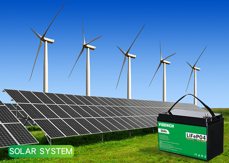 Visench Energy Storage 24V 50Ah RV Lithium Iron Phosphate Battery 24V Lifepo4 Battery