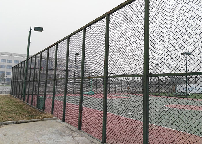 Decorative Tennis Court Mesh Fencing , Chain Link Security Fence 40x40mm