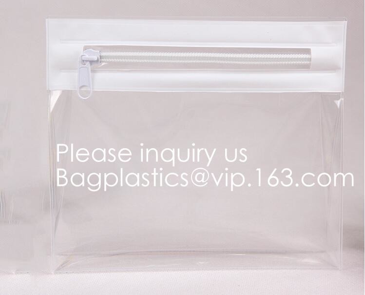 Eco-Friendly Transparent Soft EVA Plastic Cosmetic Packaging Bags With Zipper Top,EVA Plastic Durable Cosmetic Bagease