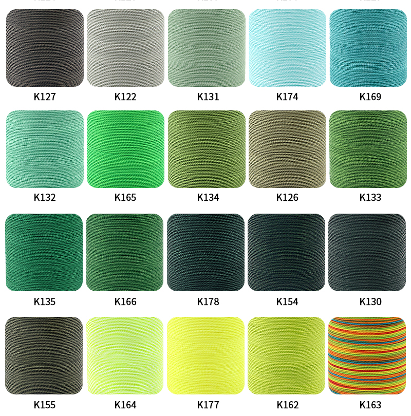 0.8mm 0.65mm Round Waxed High Strength Cored Sewing Thread for Leather Sewing Polyester