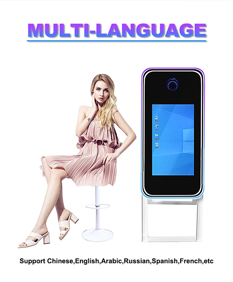 32in Selfie Mirror Photo Booth Selfie Station Mirror Machine With Printer Camera
