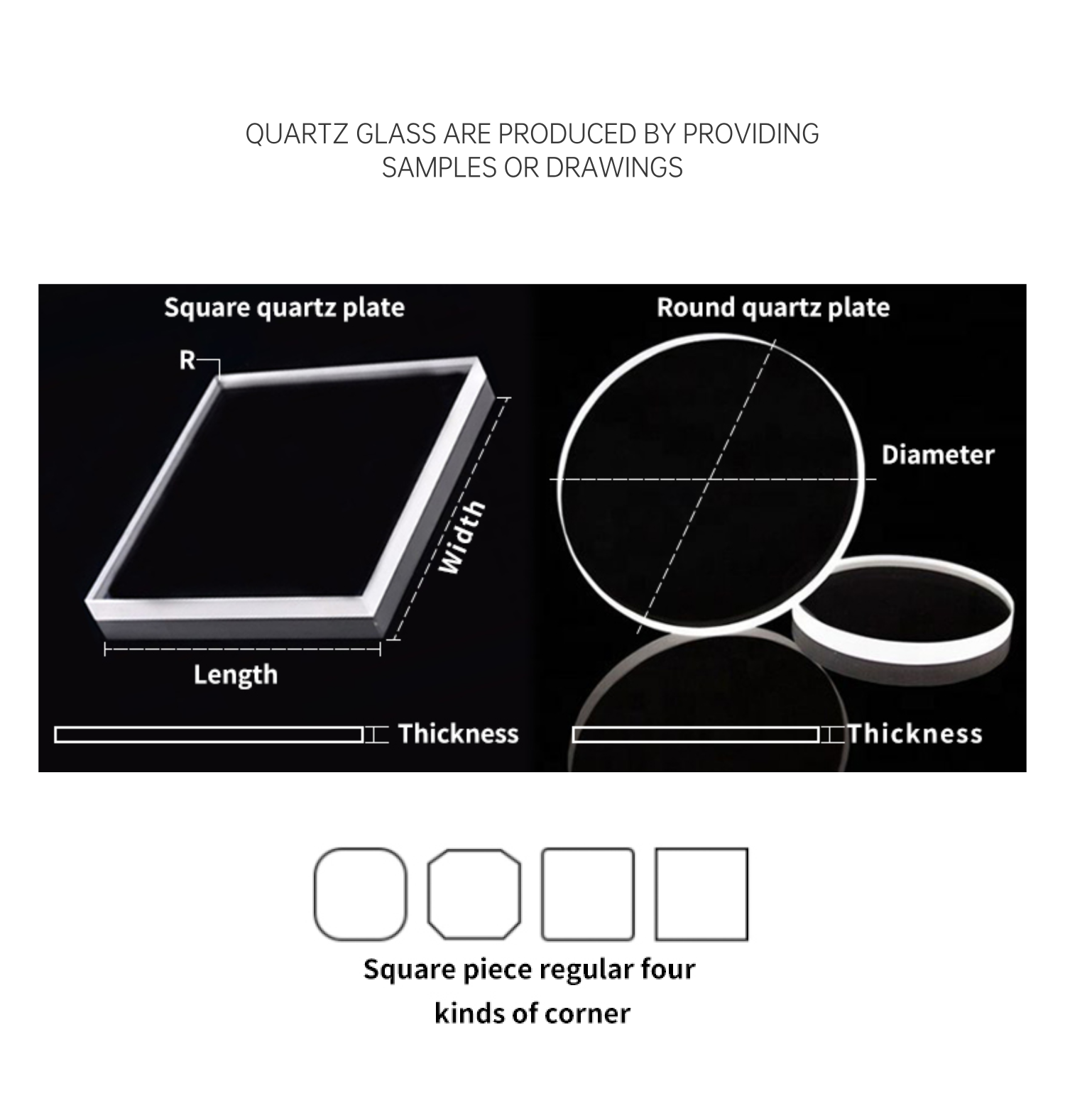 Custom Solid Glass Cut To Size Custom Tempered Glass Panel for Lighting Decoration