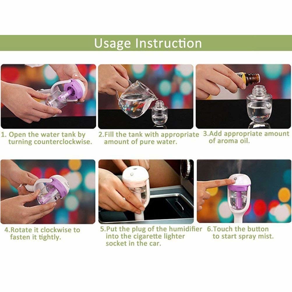 Mini Car 180 Degree Rotary Aromatherapy Essential Oil Deodorizer
