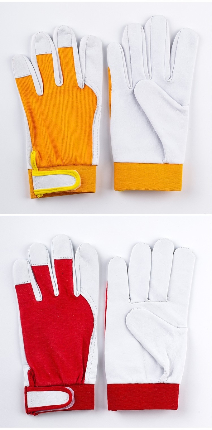 Red Sheepskin Argon-Arc Welding Work Safety Protection Wear Resistant Pierce Resistant Garden Protective Gloves