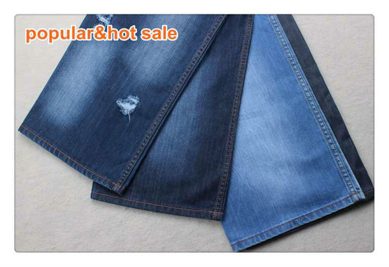 Apparel Jeans Indigo Blue Stiff Hand 100 Cotton Denim Fabric Jean Material 12 Oz