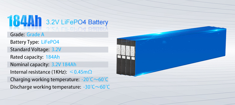 3.2V 184Ah Rechargeable LifePo4 Battery Cell For Blade Battery