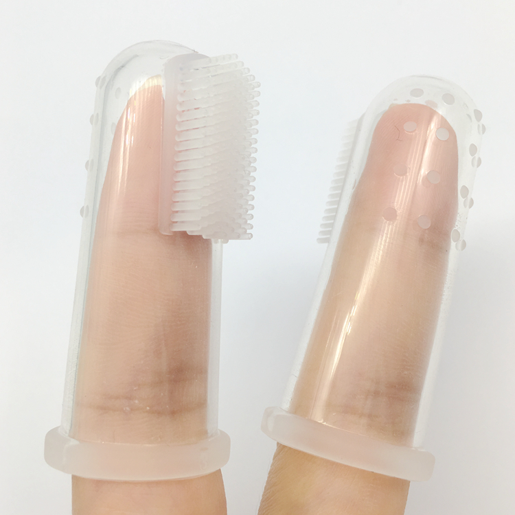 FDA Safety soft bulk special best travel gum silicone finger toothbrush for baby children adults
