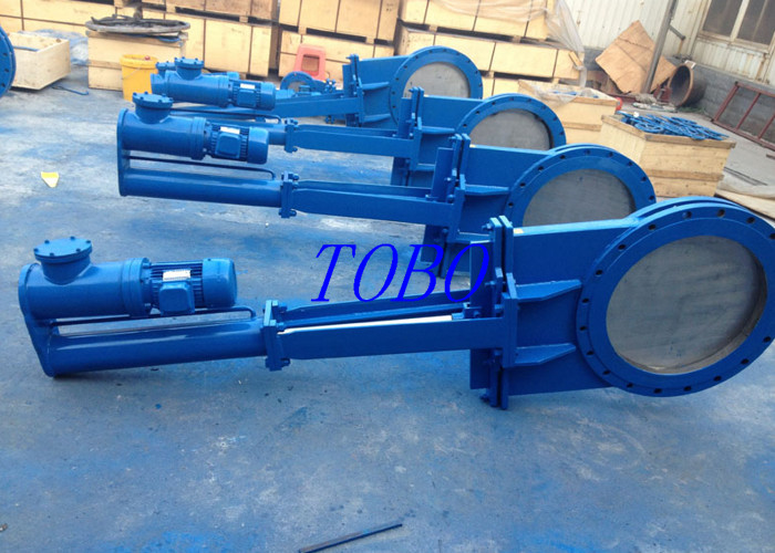 Pneumatic Operated Knife Gate Valve WCB SS304 Pneumatic cylinder Air Control double flange lug Knife Gate Valve