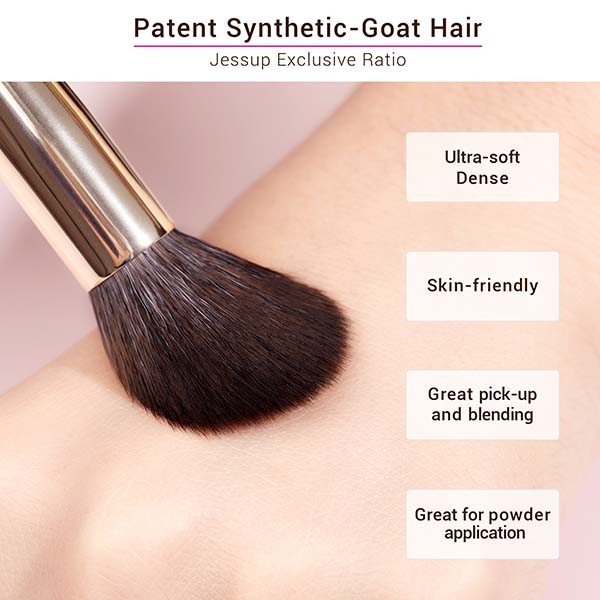 Natural Hair 5.6'' 6.9'' Pro Makeup Brushes Set Zinfandel Grape Color
