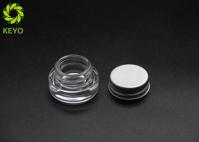 Skincream 3g Thick Bottom Clear Glass Jar With Plastic Lid