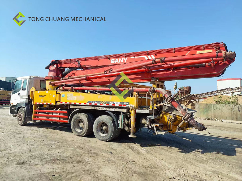 In 2010 Sany Heavy Industry 37 Meters Isuzu Second Hand Concrete Pump Truck