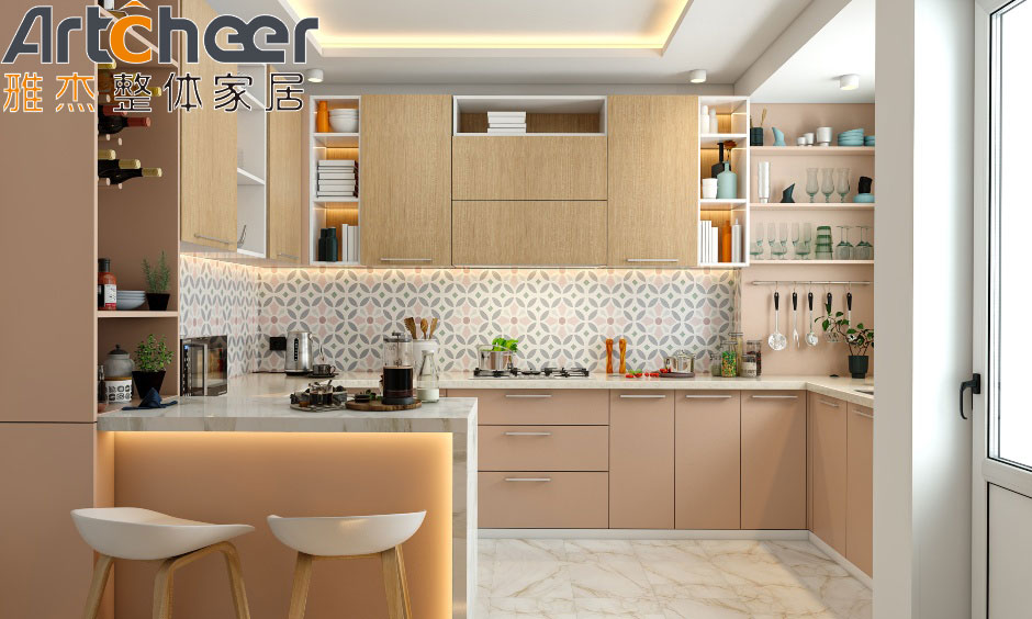 Contemporary Indian Kitchen Cabinets with Modern and Contemporary Design Drawer Base