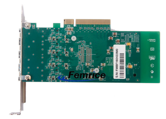 Femrice 10Gbps Quad Port Gigabit Ethernet PCIe x8 Server Adapter Intel X710 Gigabit Controller Network Interface Card