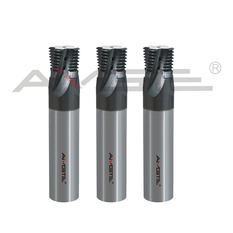 1/2" Carbide Thread Milling Cutter Customized Coolant Through End Mill Rc 3/8