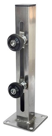 Double Roller Sliding Gate Guide Rollers Bracket 0-195mm Adjust Stainless Steel 304