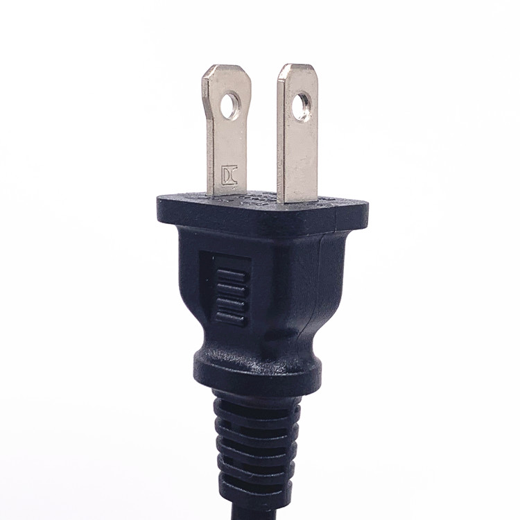 HENG-WELL Wholesale High Quality US/Canada 2-Pin NEMA Plug to IEC 320 C7 Power Cord Set (PVC) 1.8M (1800mm) Black