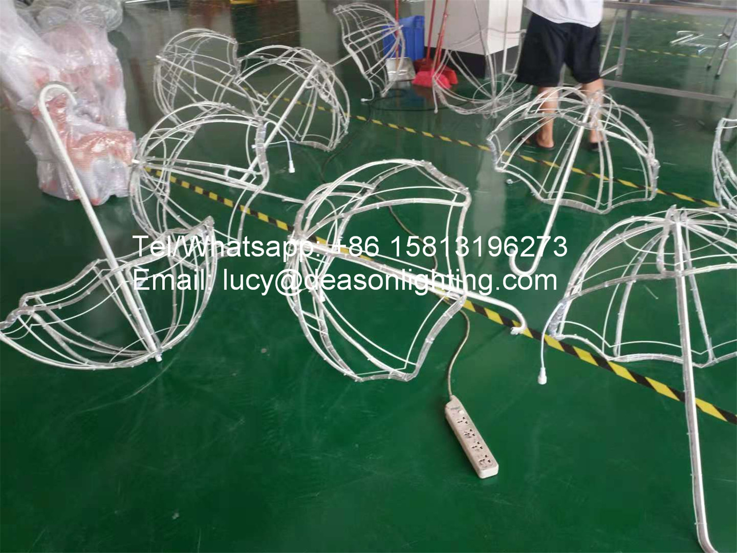 Hanging christmas decorations light street motif led umbrella