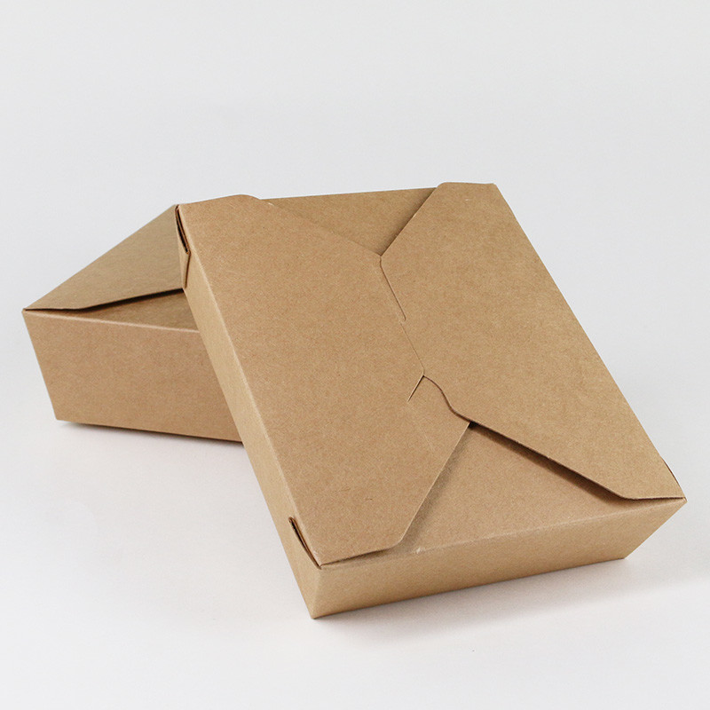 Packaging Single Wall 0.3kg Disposable Paper Lunch Boxes