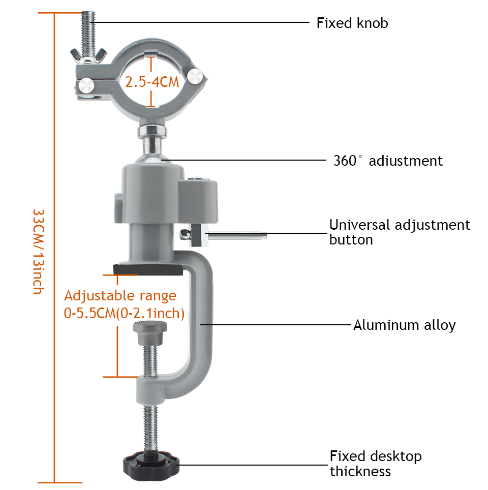 Aluminum Alloy Bench Grinder Stand With Universal Clamp Vises