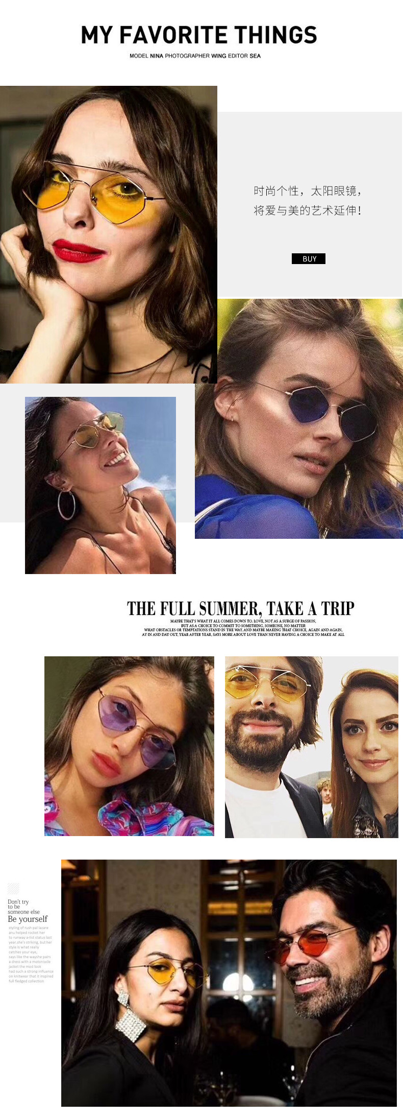 Diamond Women Men Retro Outdoor Metal Frame Sunglasses UV400