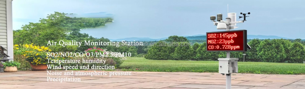 PM2.5 PM10 Air Quality Monitoring Stations Noise Wind Temperature Humidity OEM ODM OBM