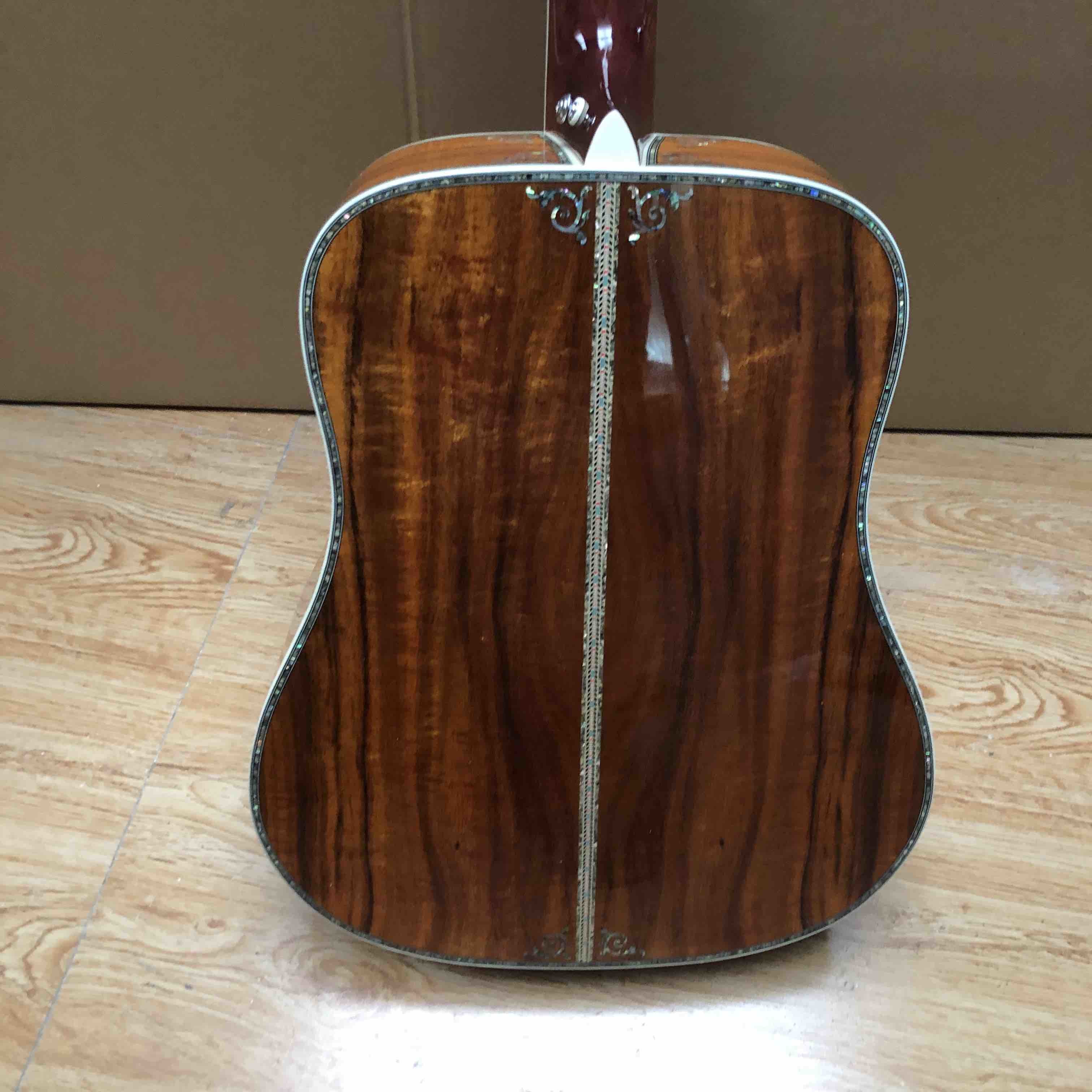 KOA 12 string guitar, solid koa wood 12 string Acoustic guitar, solid koa wood with abalone inlay