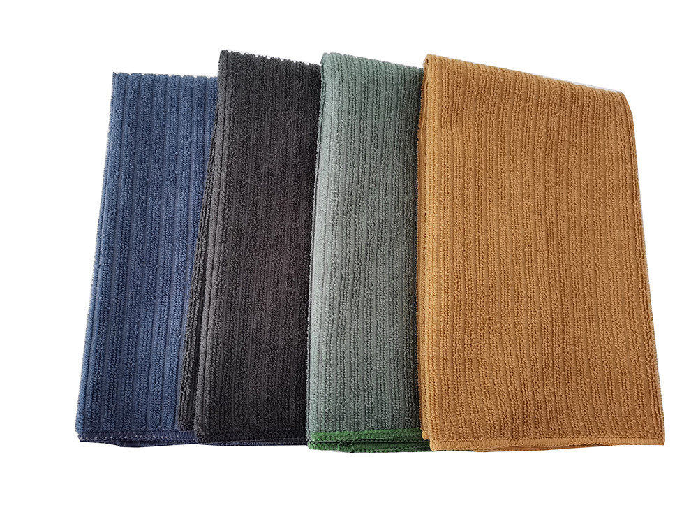 Kitchen Tea Towel Dish Cloths Microfiber Printed Plain Solid Color