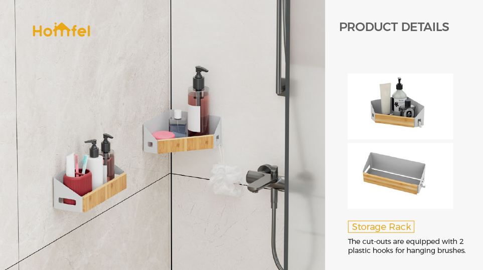 Wall Mounted Bathroom Rack Hook for Multifunction Household Magnetic Attraction Shower