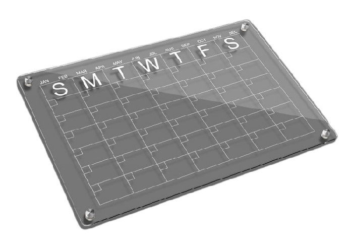 Factory Directly Customized Monthly Weekly Daily Planner Calendar Clear Acrylic Fridge Magnetic Dry Erase Board