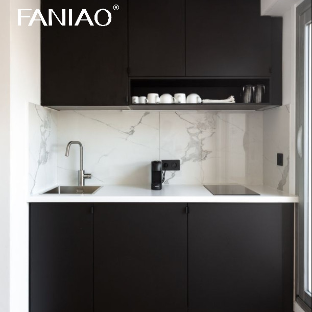 Custom Kitchen Countertop With Cabinet Mini Hotel Apartment Kitchenette Modular Melamine Kitchen Cabinets