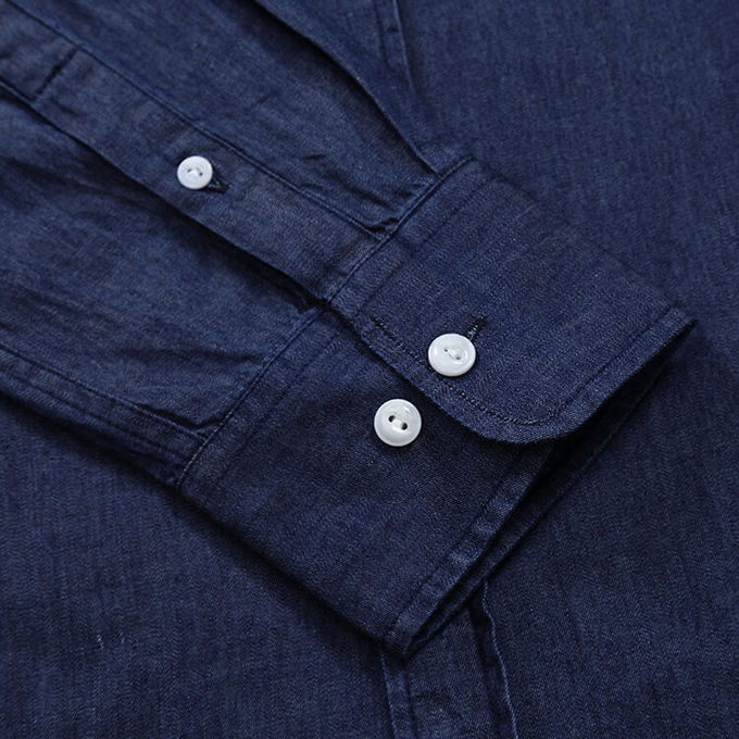 Flannel Custom Business Shirts Uniform Regular Fit Cotton Lining Fashionable