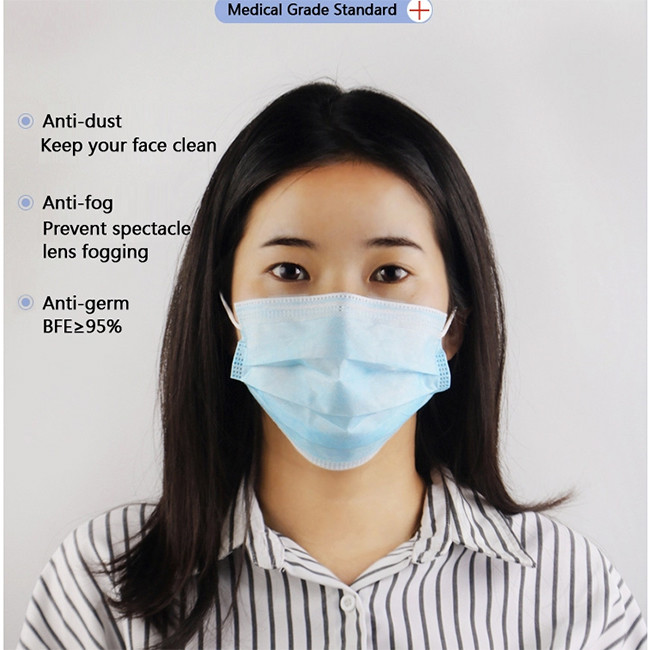 3 Ply 35gsm Face Medical Mask With Earloop