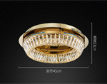 45W 75W 135W Circular Crystal High Ceilings Chandeliers Light Crystal Round Lamp