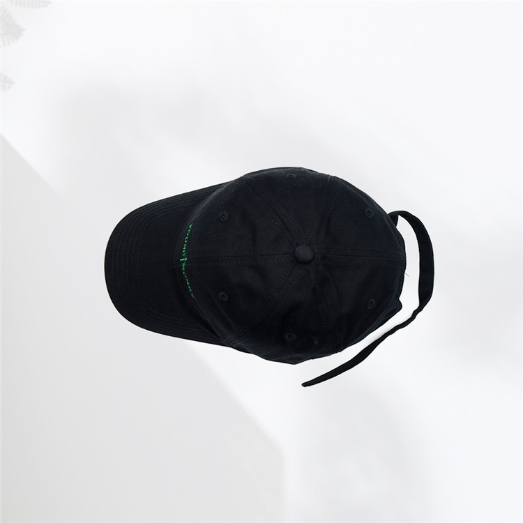 6 Panels Sports Dad Hats With Long Strap Back Closure