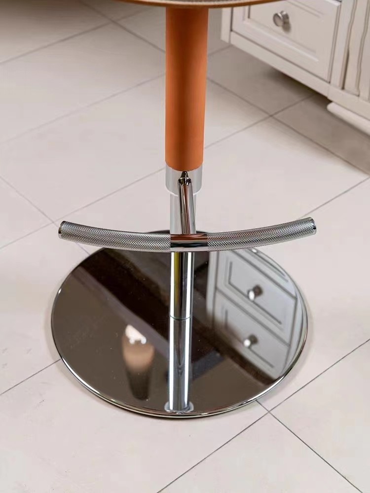 Adjustable Stylish Bar Stools Modern White Minimalist SS Base For Casual Entertainment Area