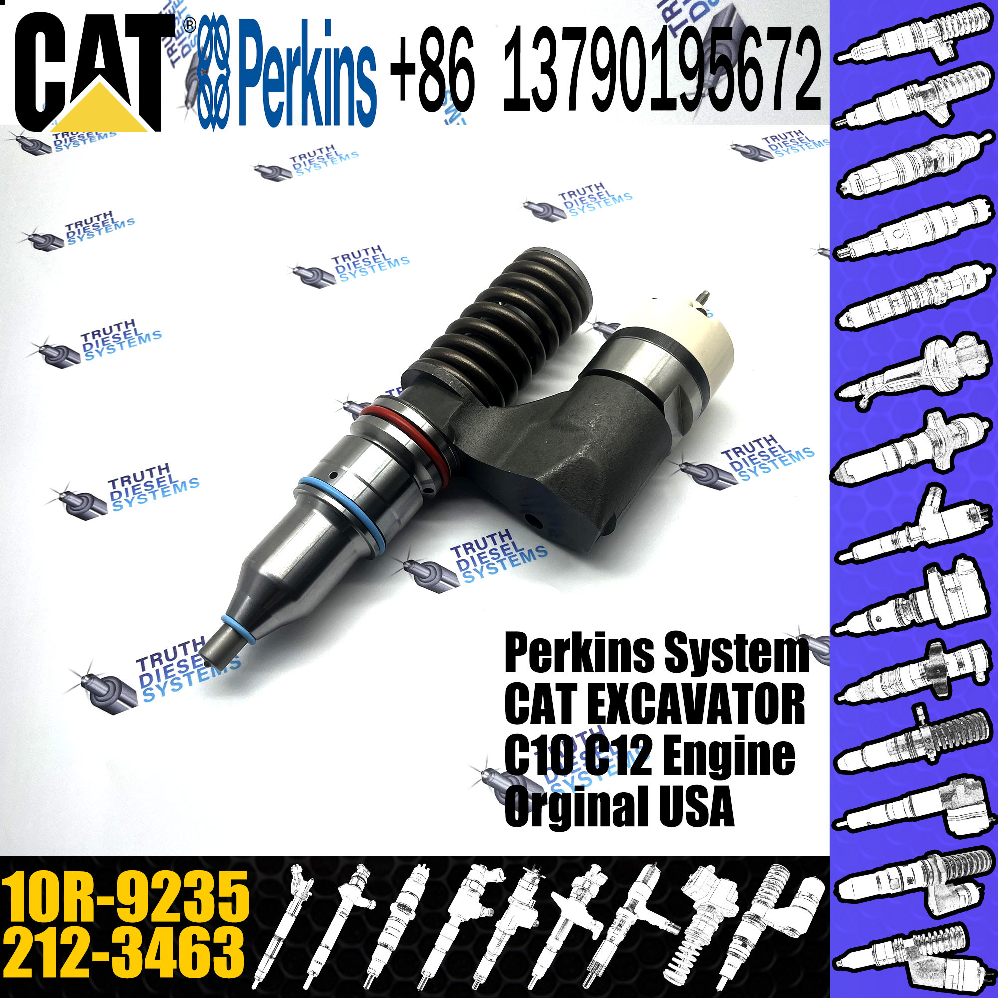 Good Quality Diesel Injector For C10/C12/3176C 212-3463 2123463 10R-0963 10R0963 10R9235 10R-9235 With Best Price