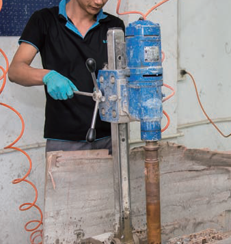 Black Wet Diamond Core Drill Bit , Diamond Hole Saw For Reinforcement Concrete
