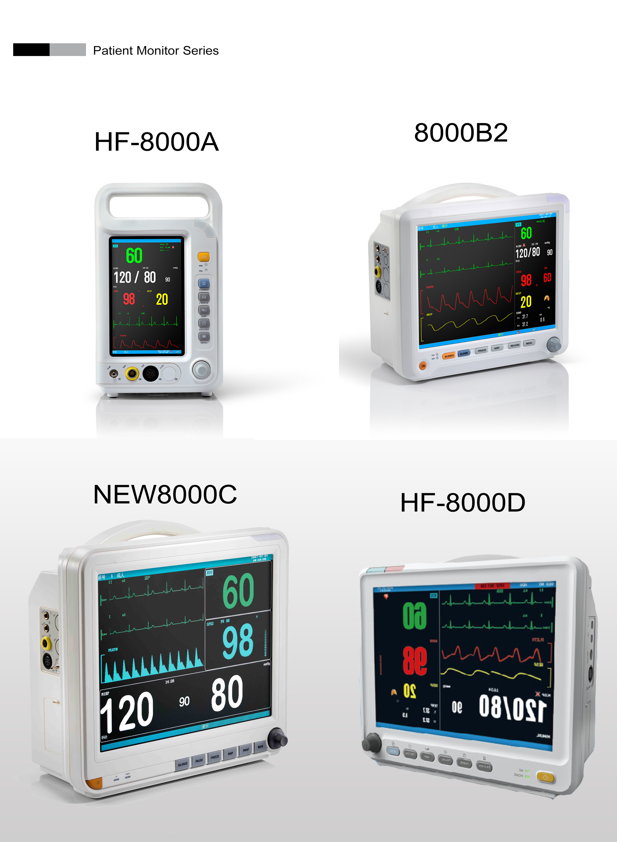 NIBP Measurement Patient Monitor Machine With Patient Info Input Management Function