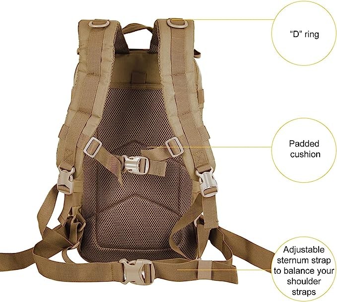 Small 30L Rucksack Military Tactical Backpack Outdoors Bug Out Bag Packable Backpack Lightweight Casual Daypack