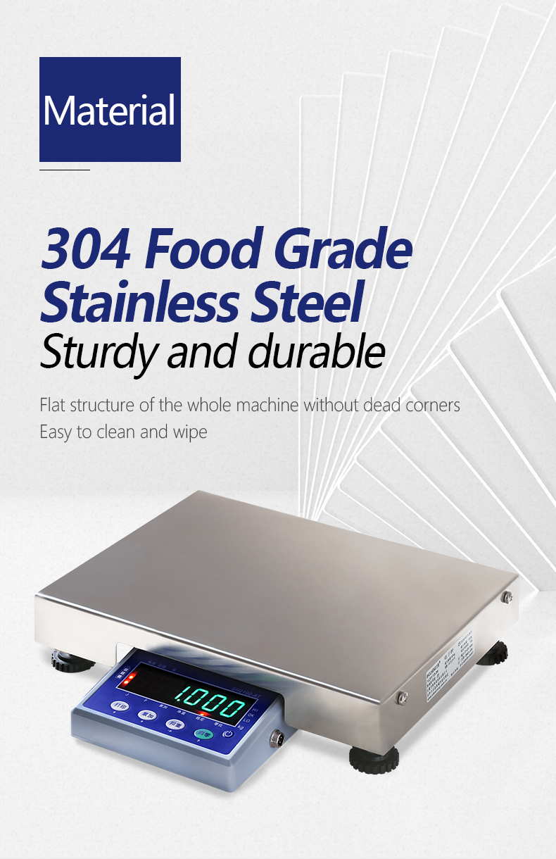 30KG Waterproof Bluetooth Digital Table Scale with Voice Command and Food-Grade Material