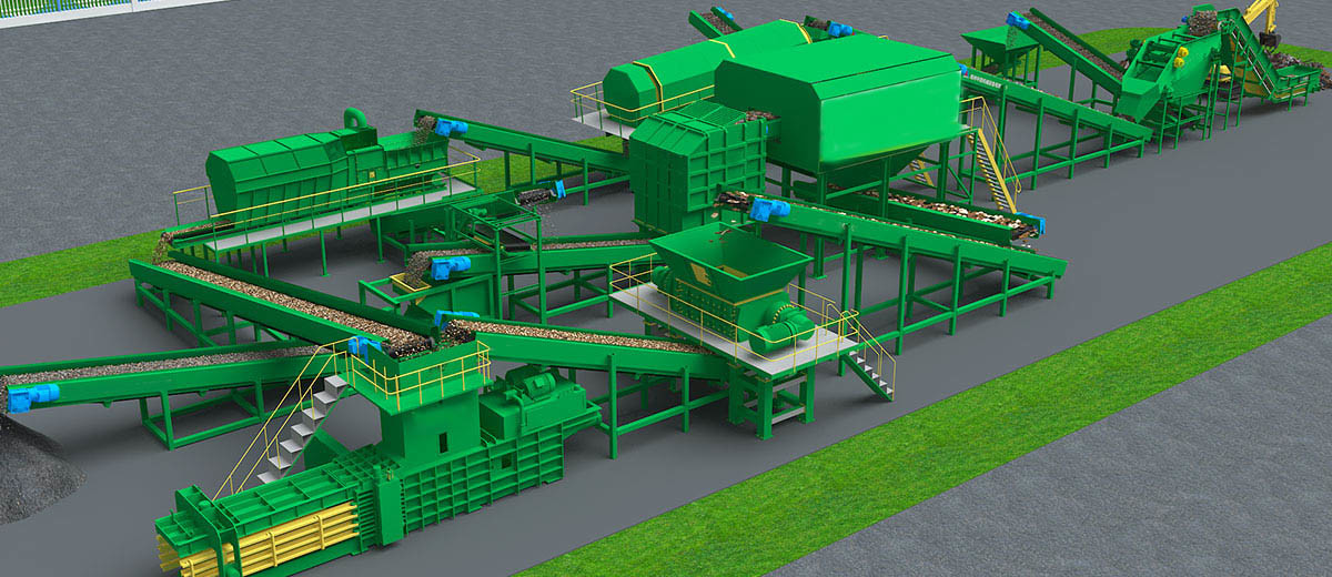 Solid Waste Sorting Recycling Recyclable Garbage Recycling Line