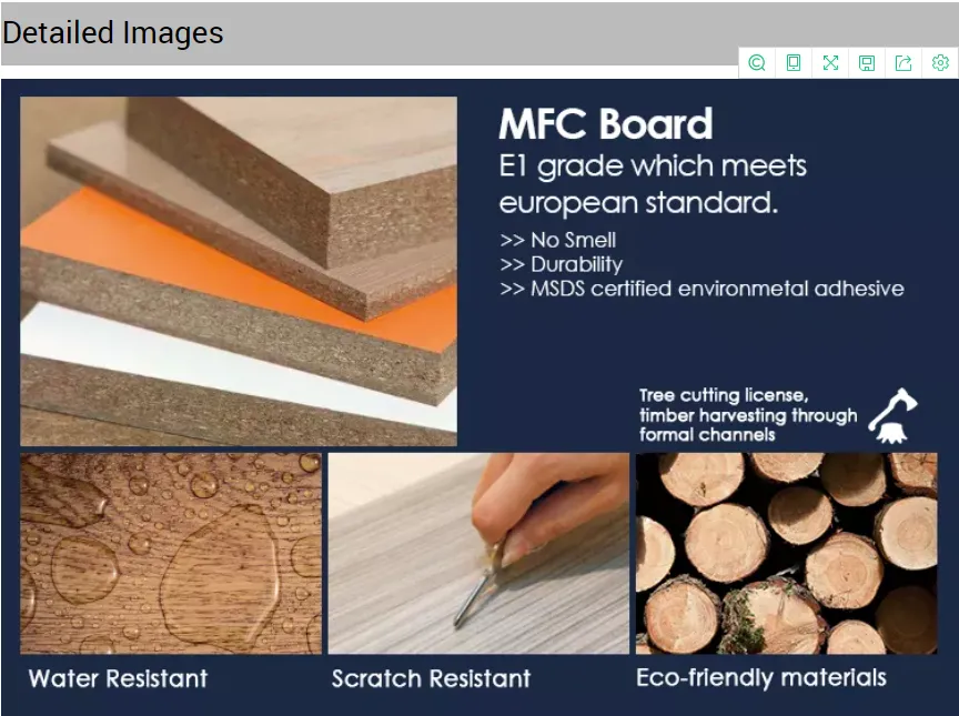 Luxury Executive President Manager Supervisor Desk with MDF Baking Varnish Material