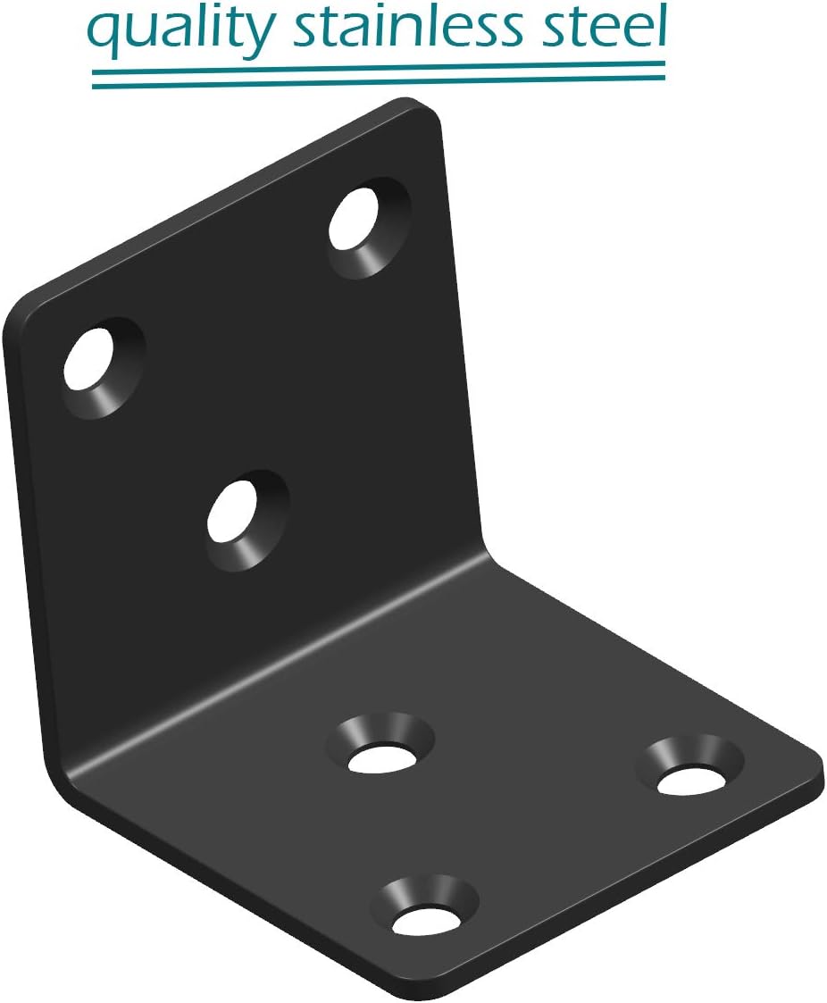 Metal Steel Bracket Standard 90 Degree L Shaped Corner Brace for Wood Cabinets Shelves