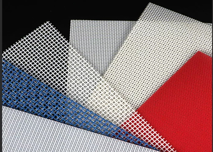 White 0.72x0.72mm Polyester Conveyor Belt Plain Weave Square Hole For Paper Mill