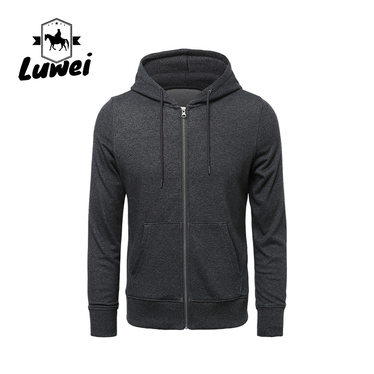 Casual Custom Long Sleeve 85% Baumwolle Knitted Cardigan Cotton Pullover Plain Zip Up Men's Baggy Sweatshirt Hoodies