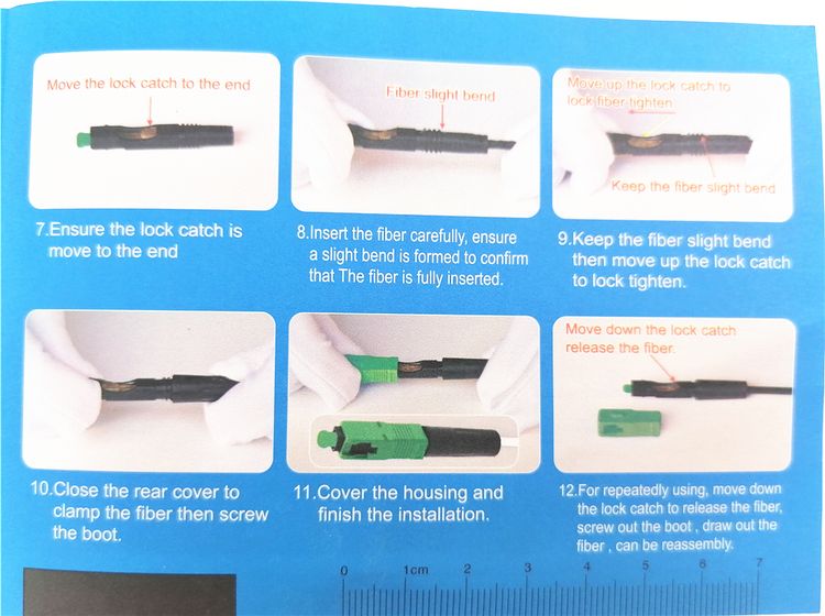 50dB quick assembly Fiber Optic Fast Connector lc fc sc fiber connector