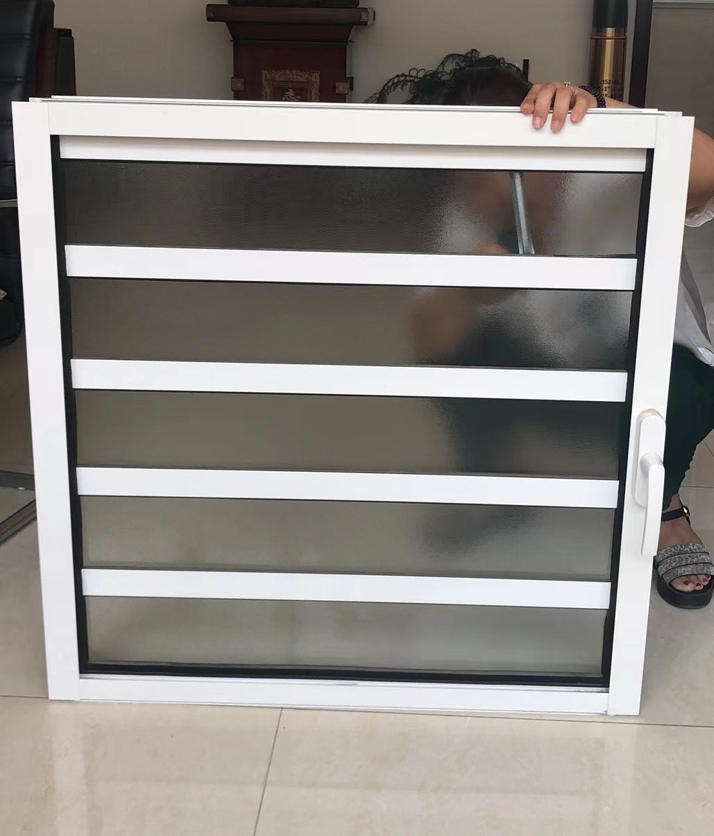 Aluminum Frame Louver Glass Window Adjustable Jalousie Glass Window With Fly Screen